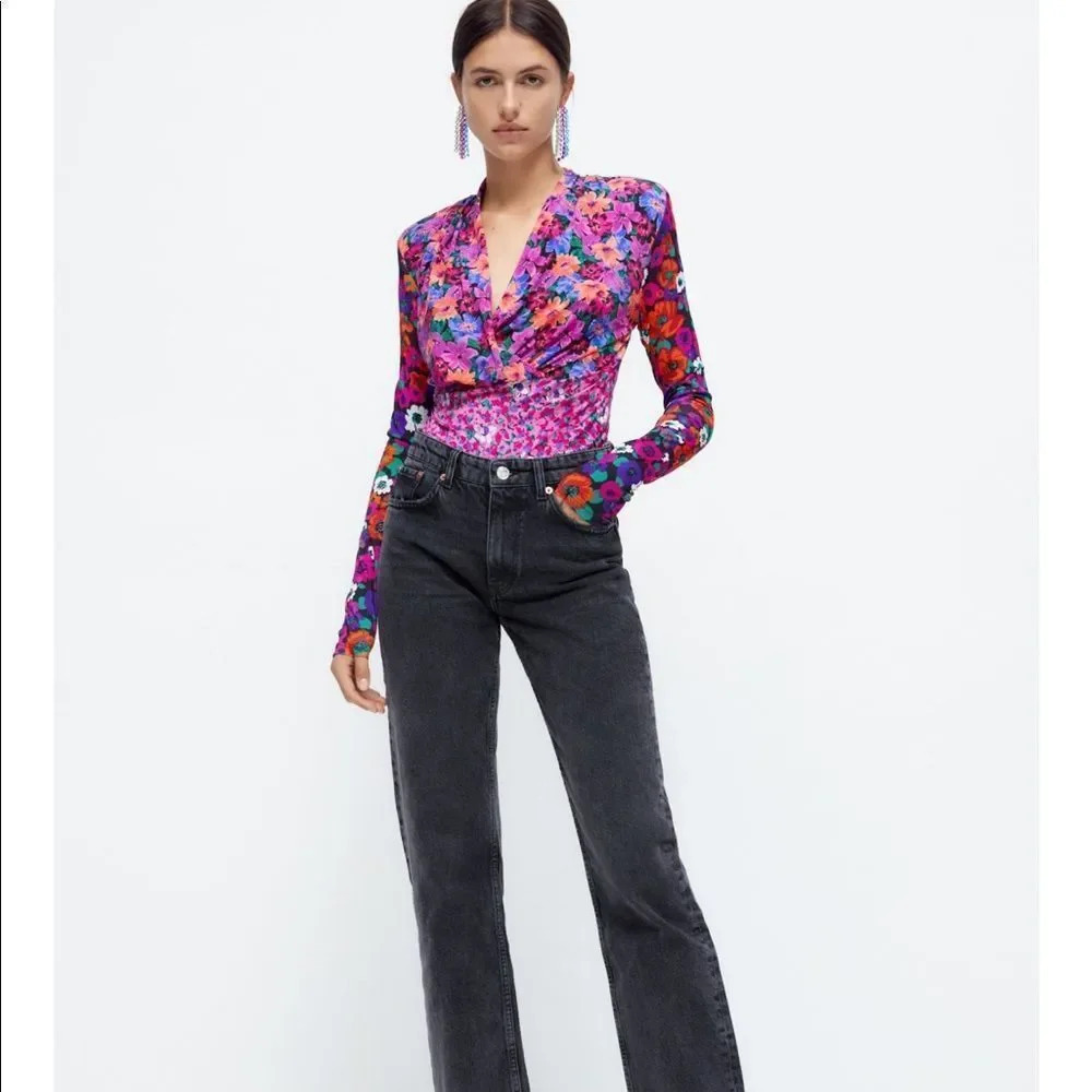 Zara floral cropped top - Picture 5 of 6